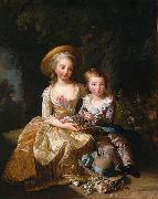 elisabeth vigee-lebrun Portrait of Madame Royale and Louis Joseph, Dauphin of France Germany oil painting artist